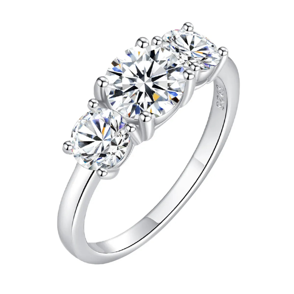S925 Moissanite Sterling Silver Ring