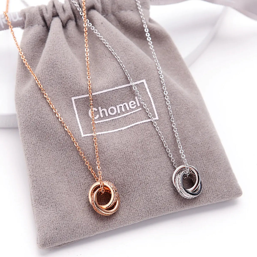 Double Ring Necklace