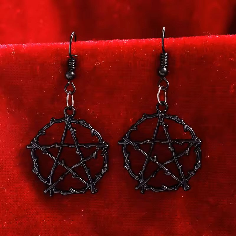 Pentagram Dangle Earrings