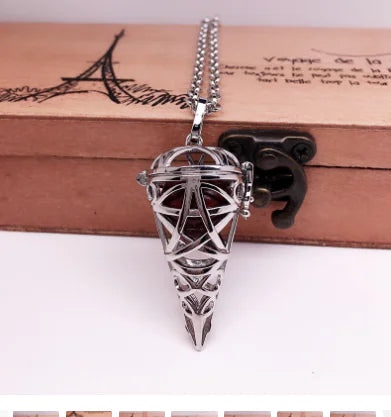 Glass Sphere Locket Necklace