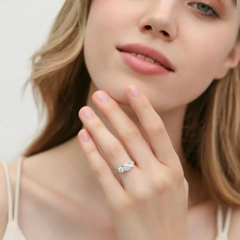 S925 Moissanite Sterling Silver Ring