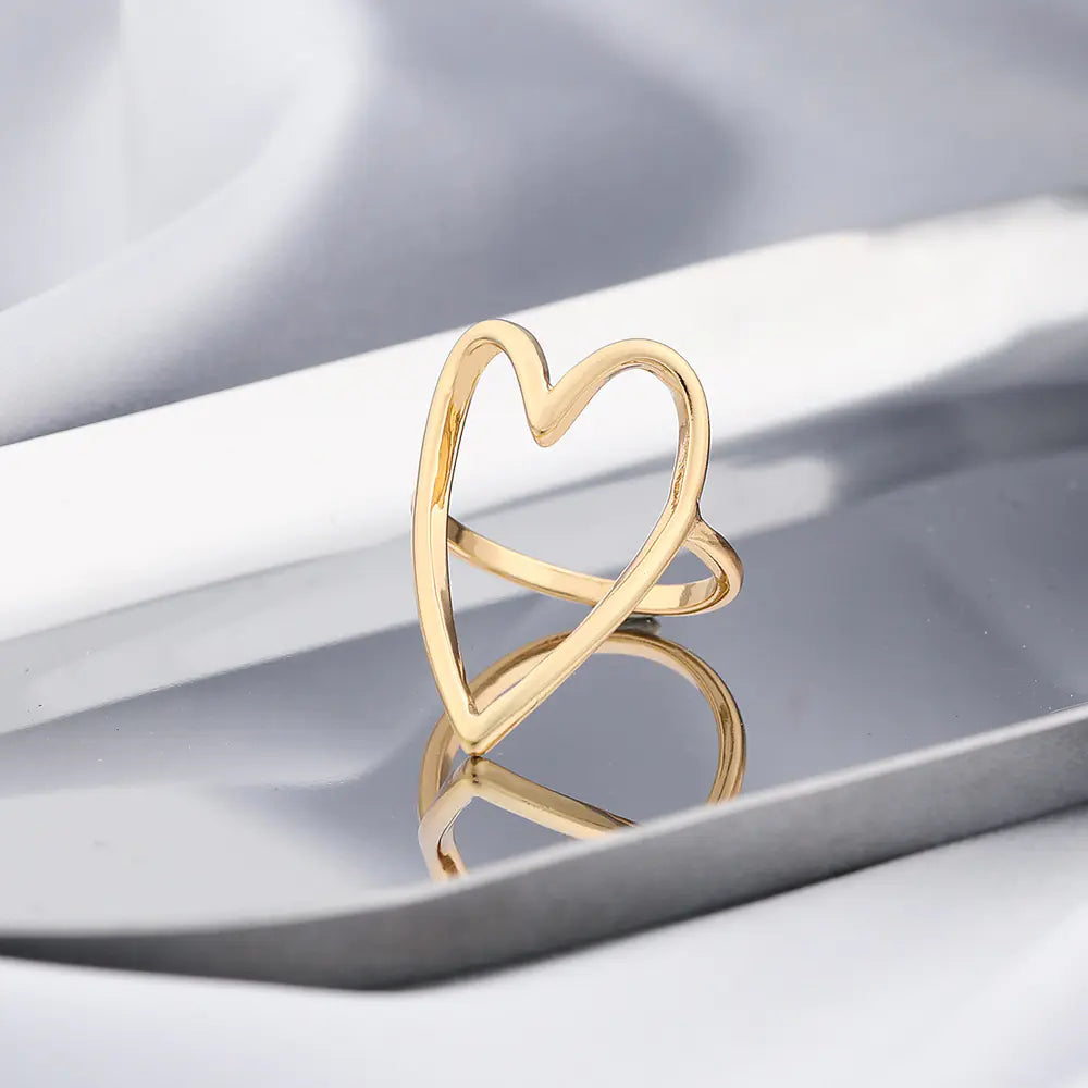 Hollow Heart-shaped Ring