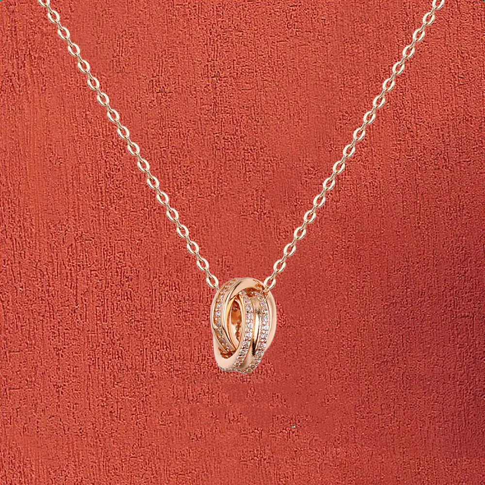 Double Ring Necklace
